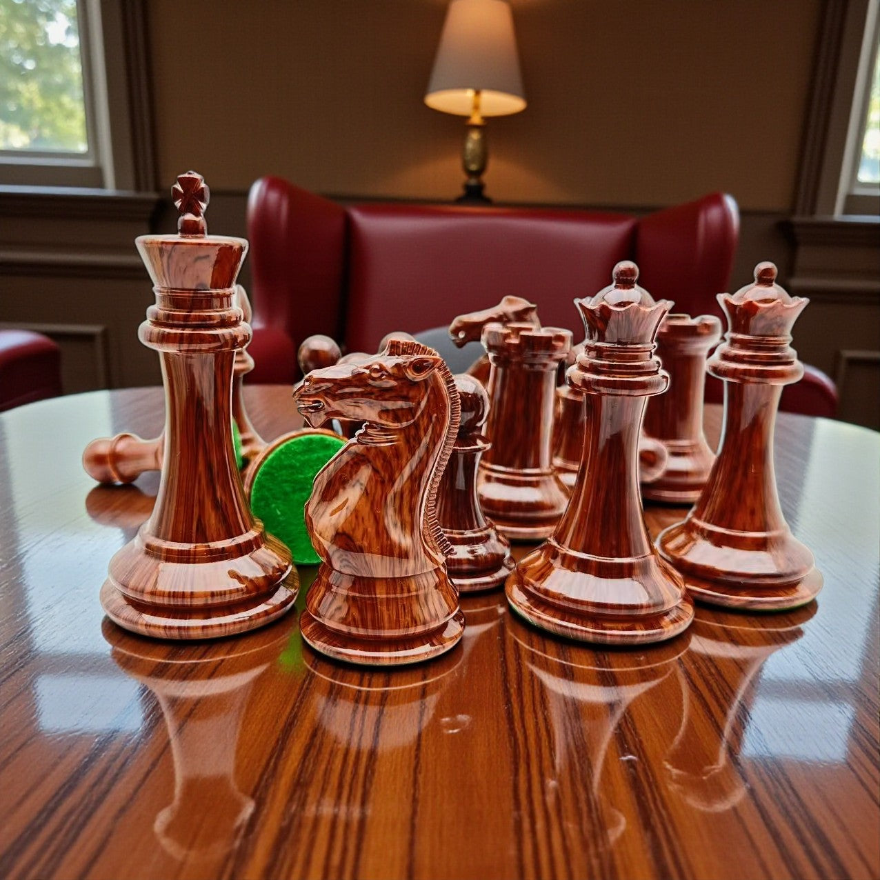 Staunton Sprucetek Resin Chess Pieces – 4 Inch King