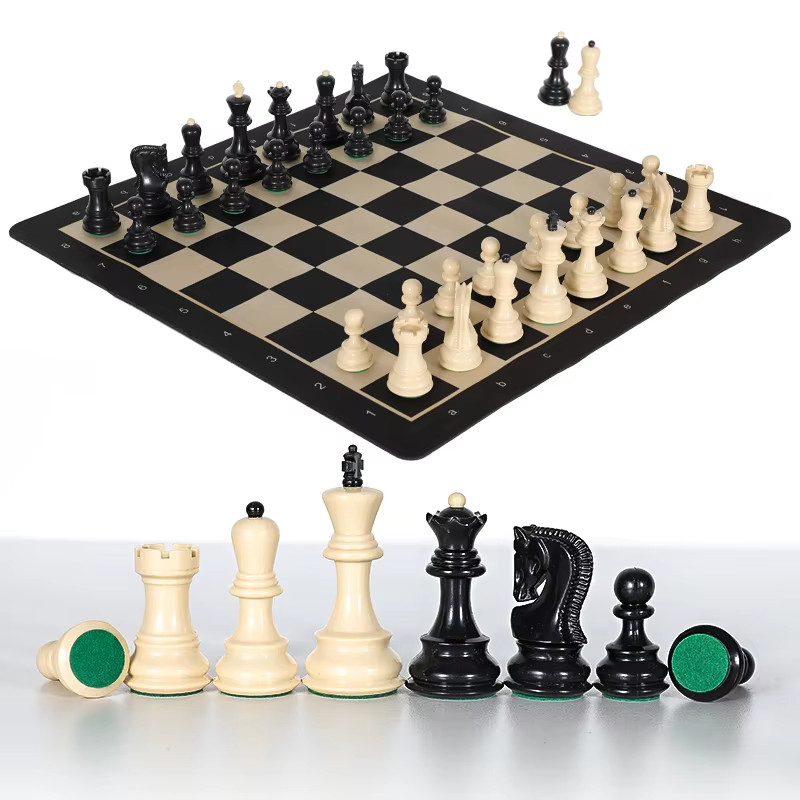 Zagreb ABS Chess Set with Silicone Board & Carry Bag