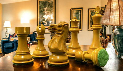 1929 Antiqued Collectors Series Chess Pieces - Official Staunton™ 
