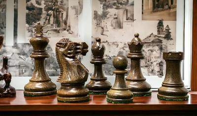Elite Staunton Acacia Chess Pieces & Drawstring Bag - Official Staunton™ 