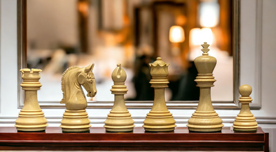3.75" Imperial Black and Boxwood Chess Pieces - Official Staunton™ 