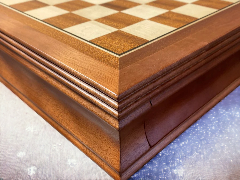 15 Inch Mahogany Drawer Acacia Chess Set - Official Staunton™ 