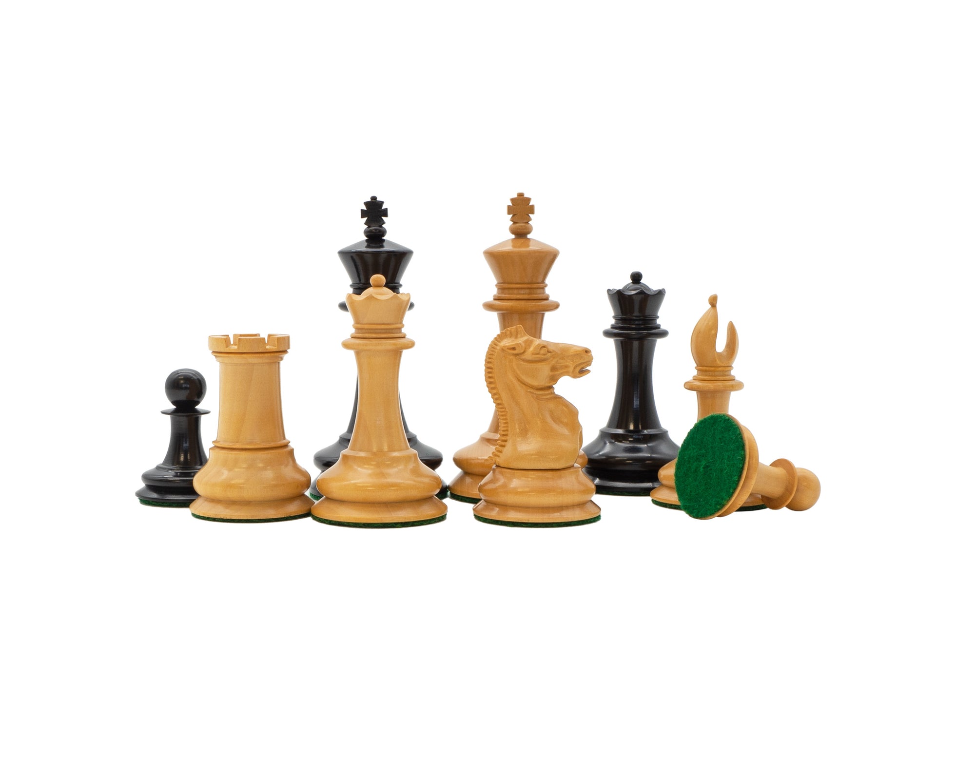 Leuchars Cooke Chessmen and Mahogany Hinged Box