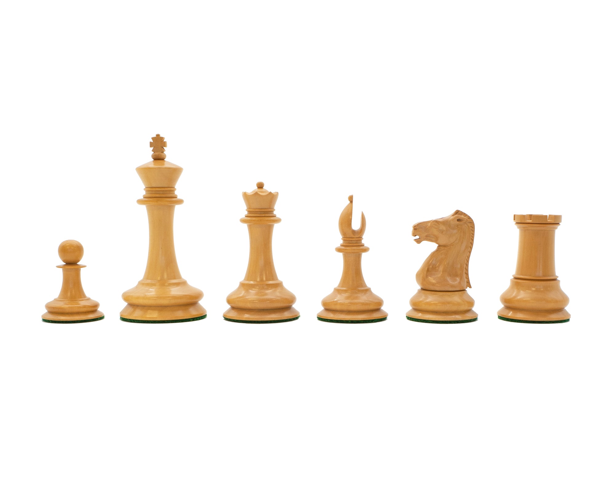 3.5" Leuchars 2 - Chess Pieces & Mahogany Hinged Box
