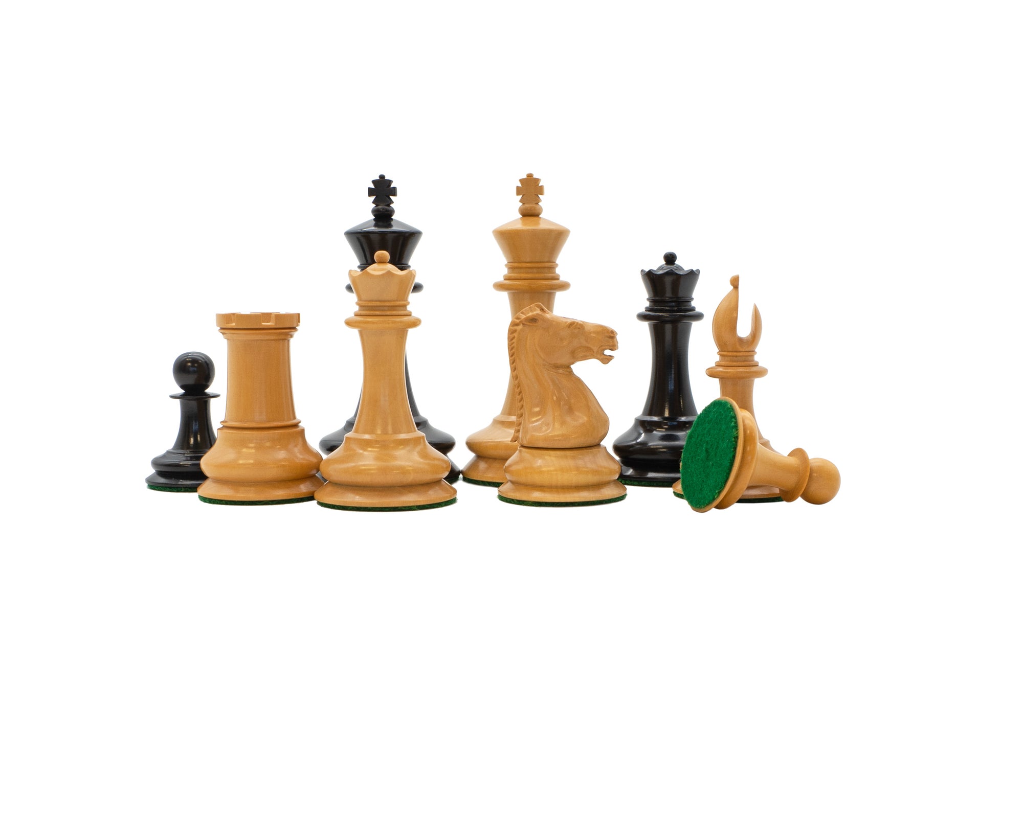3.5" Leuchars 2 - Chess Pieces & Mahogany Hinged Box