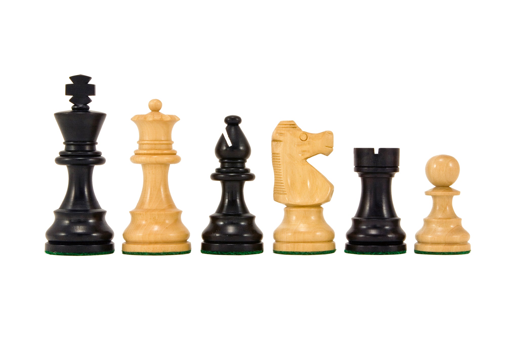 British Black Mahogany Chess Set & Mahogany Box