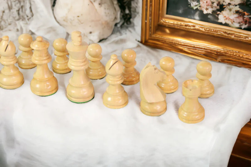 15.75 Inch Anegre Classic Chess Set and Slide lid Box - Official Staunton™ 