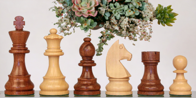 3" Staunton Classic Acacia Chess Pieces & Bag - Official Staunton™ 