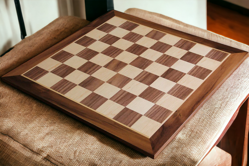 Leningrad Ebonised Chess Pieces 19" Walnut Chess Board & Vinyl Box - Official Staunton™ 