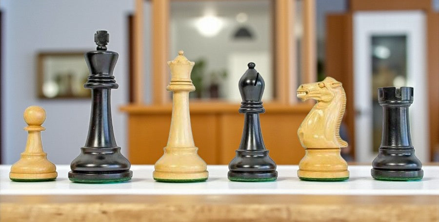 Winchester Staunton Boxwood & Ebonised Chess Pieces