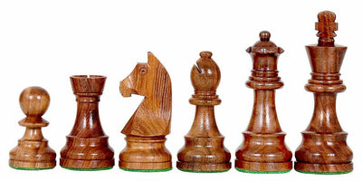 Classic 3.75" Acacia Chess Pieces & Drawstring Bag - Official Staunton™ 