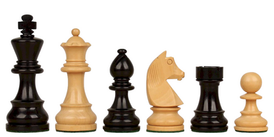 15.75” Classic Ebonised Mahogany Chess Set & Box - Official Staunton™ 