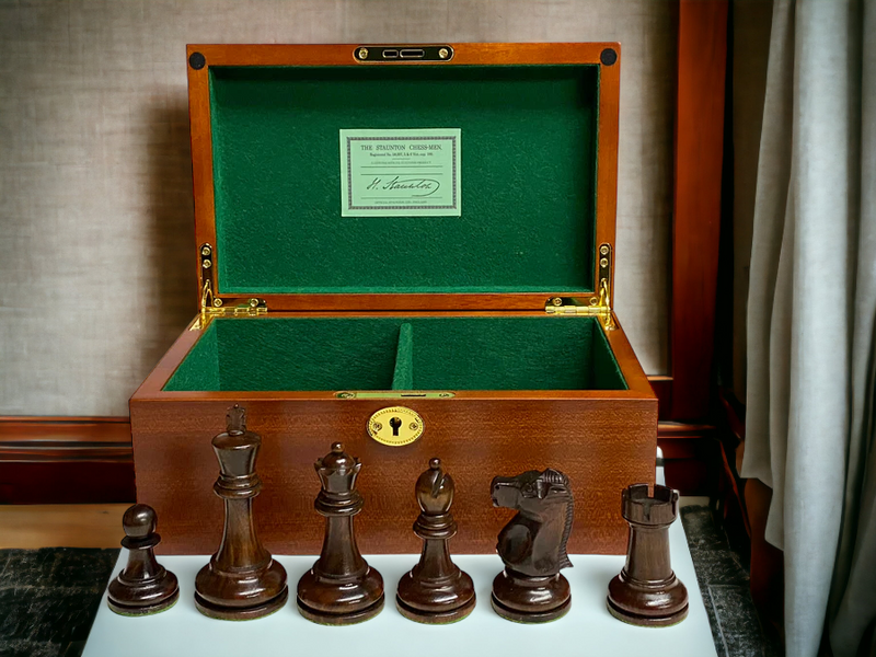 1972 Staunton Fischer Rosewood Chess Pieces and Mahogany Box - Official Staunton™ 