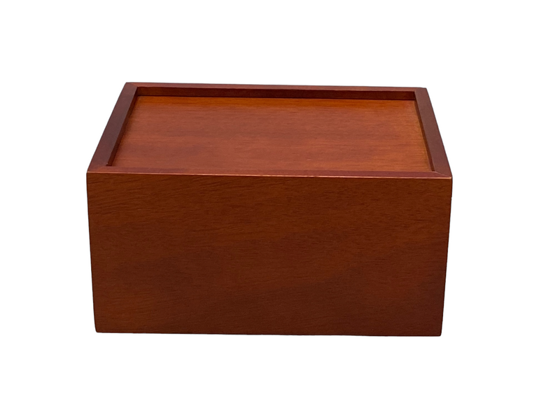 Stained Mahogany Slide Lid Chess Box - Official Staunton™ 