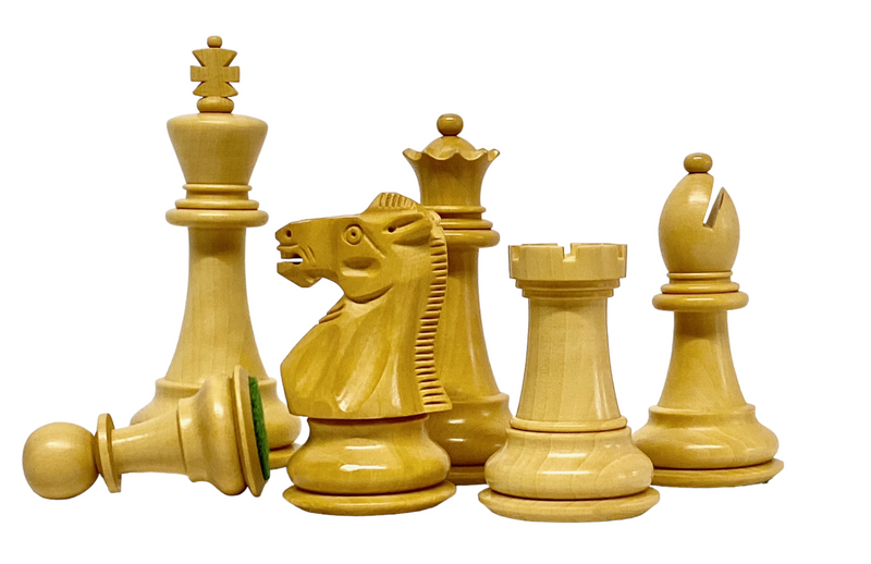 1972 Boxwood and Black English Chess Pieces - Official Staunton™ 