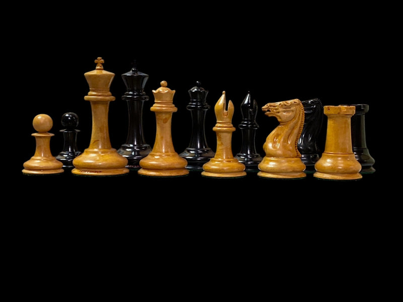 1850 London Reproduction Antique Ebony & Italian Retro Claret Chess Board