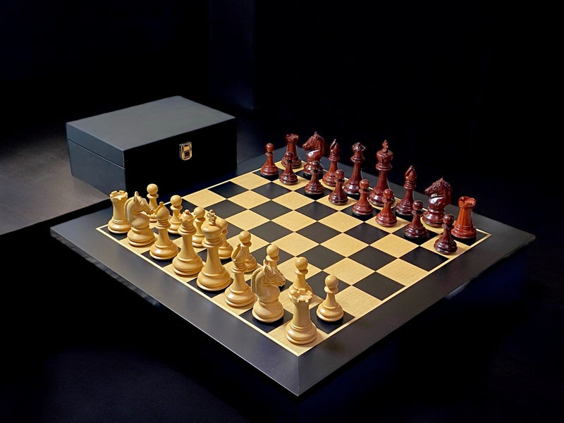 4.6 Inch Sea Horse Rosebud & Anegre Chess Board
