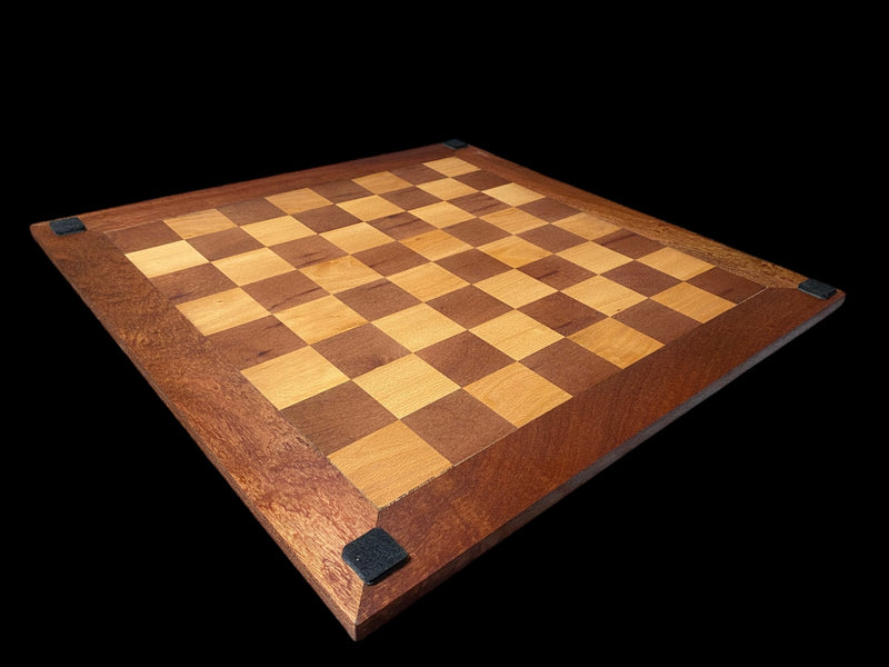 21 Inch Handcrafted Rustic Wooden Chessboard – Aged & Distressed Finish
