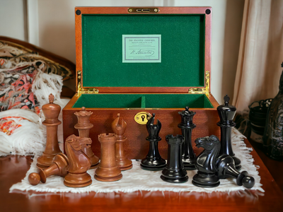 1849 Antique Staunton Chessmen & Mahogany Box - Official Staunton™ 