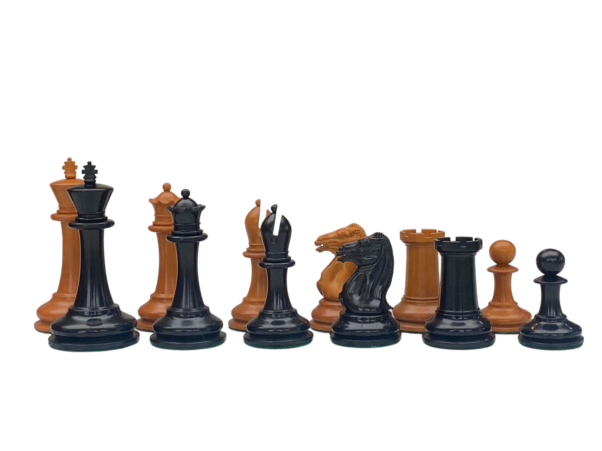 Antique Harrwitz Chessmen and Mahogany Deluxe Box