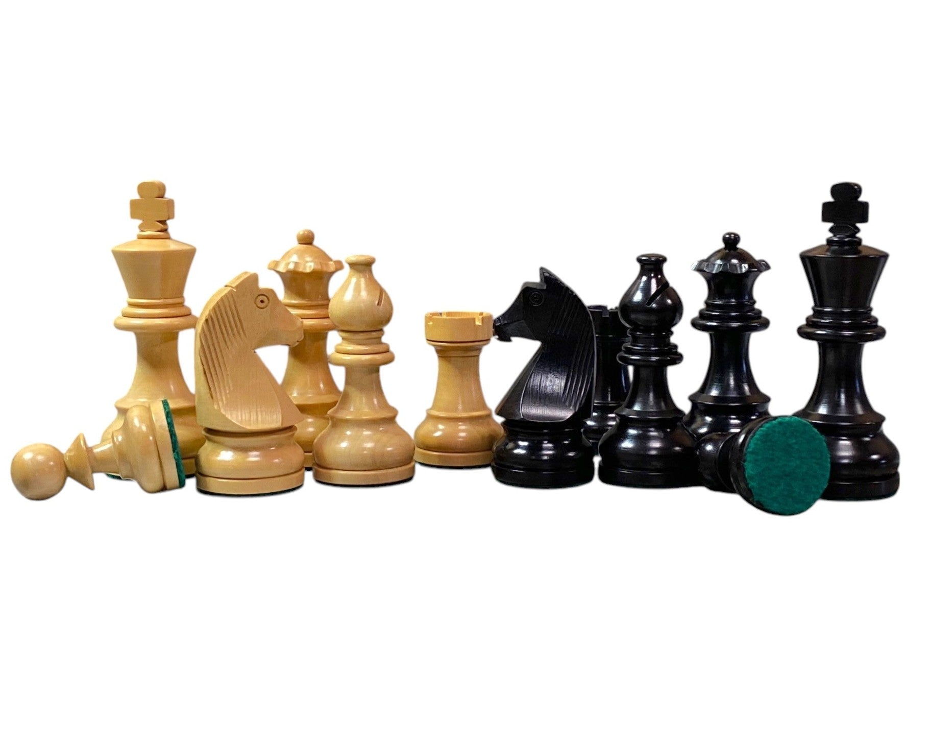 3.75" Classic Ebonised Chess Pieces