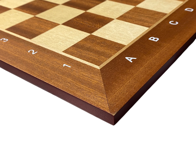 15.75" Acacia Classic Agebraic Mahogany Chess Set & Slide Lid Box
