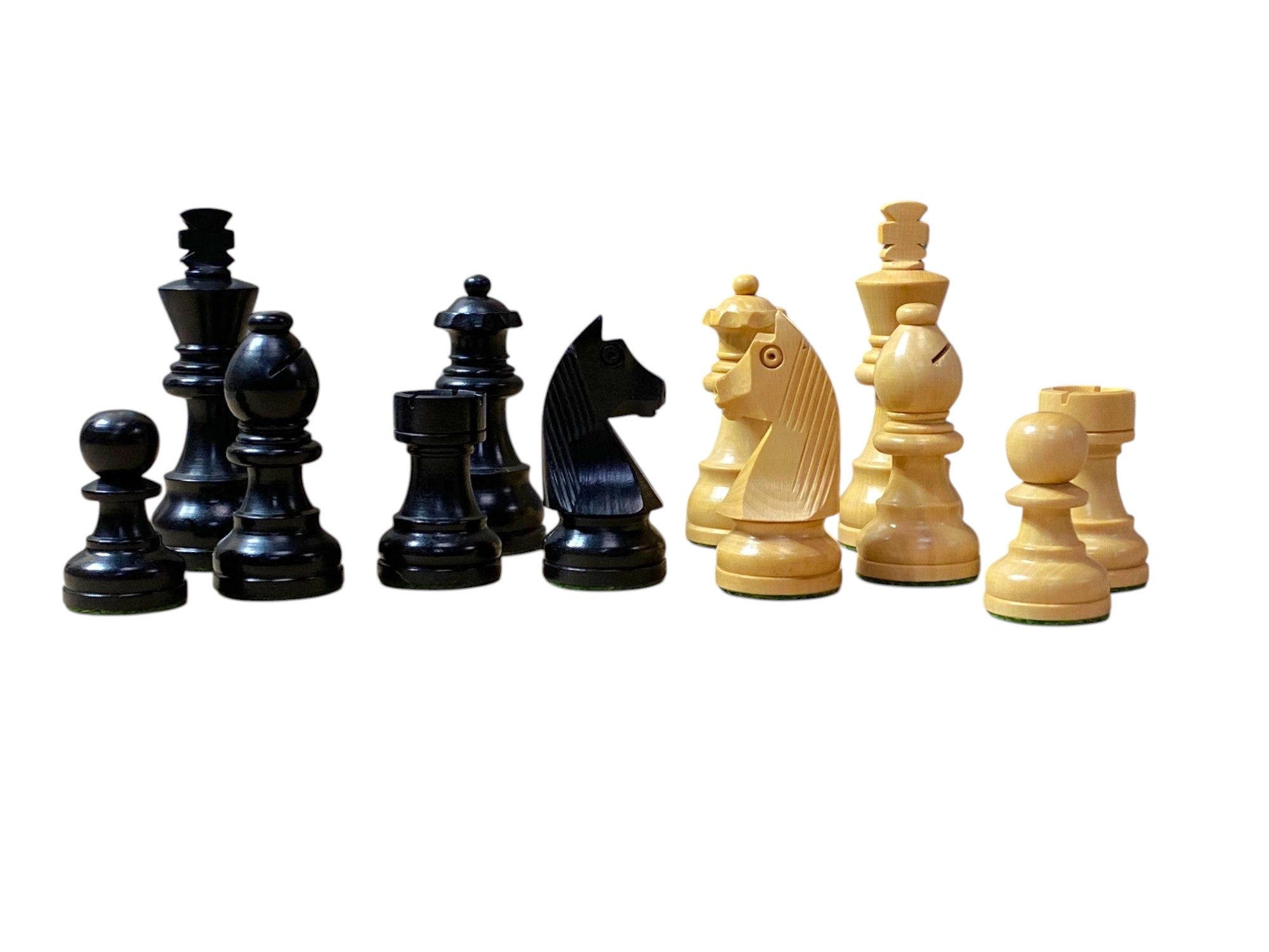 3 Inch Club Classic Ebonised Chess Pieces