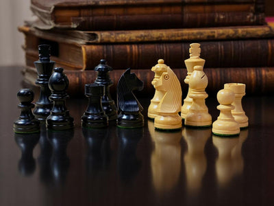 3 Inch Club Classic Ebonised Chess Pieces