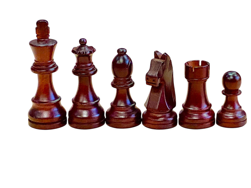 Grandmaster Chess Set – 4" Burgundy & Natural Pieces with 20" Wenge Board & Vinyl Box