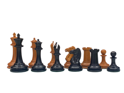 Antique Harrwitz Chessmen and Mahogany Deluxe Box