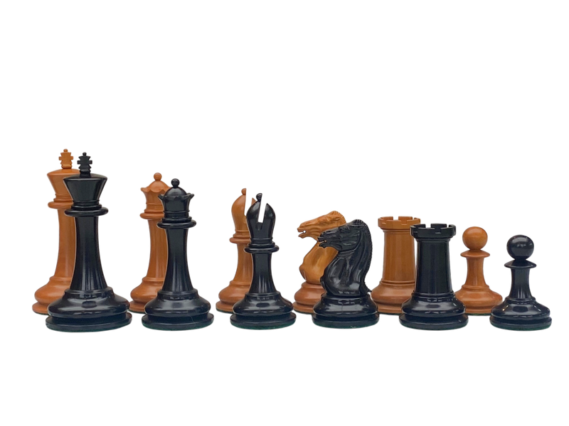 Antique Harrwitz Chessmen and Mahogany Deluxe Box