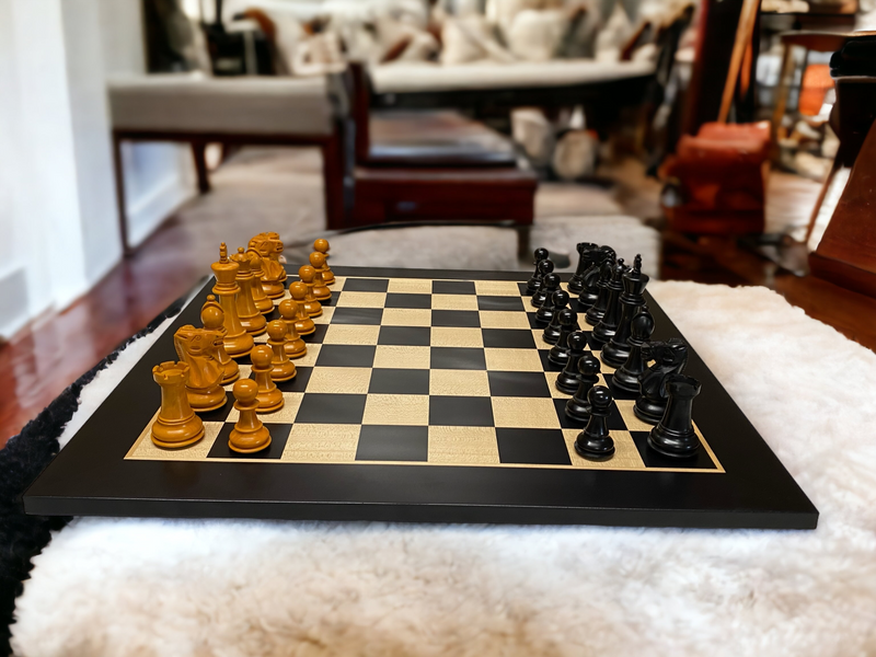 Antique 72 English Anegre Chess Combination - Official Staunton™ 