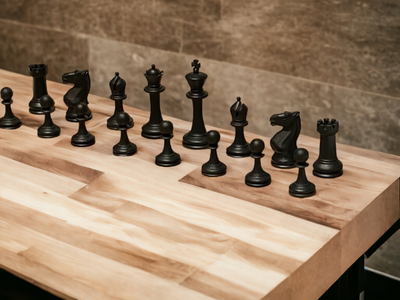 Tournament Wenge Board, Plastic Chess Pieces, Carryall & Drawstring Bag - Official Staunton™ 