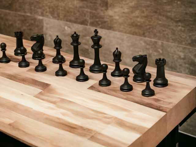 Tournament Wenge Board, Plastic Chess Pieces, Carryall & Drawstring Bag - Official Staunton™ 