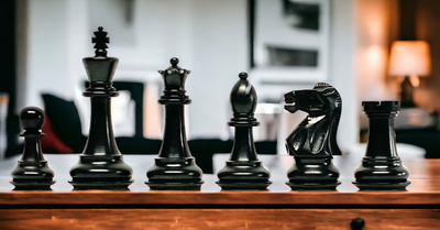 1972 Boxwood and Black English Chess Pieces - Official Staunton™ 