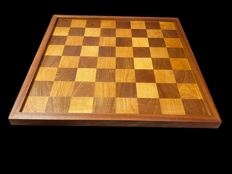 Antique Reproduction Mahogany Framed Chess Board