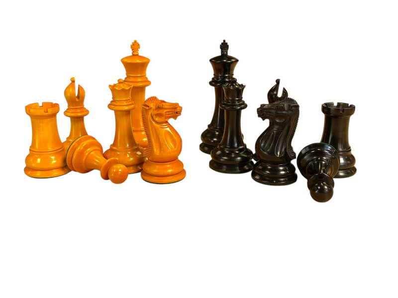 1849 Antiqued Ebony Chess Pieces