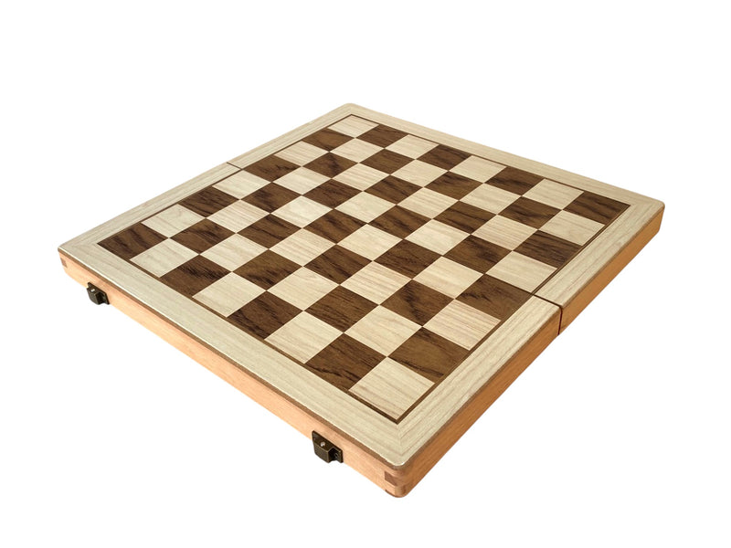 12 Inch Entry Level Maple Acacia Folding Chess Set