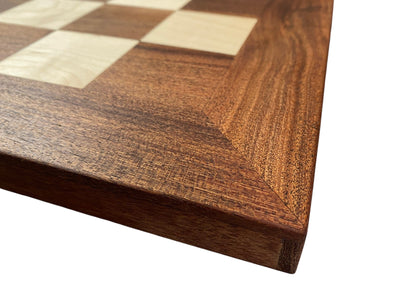 21-Inch Solid Acacia & Maple Chessboard – Handcrafted Inlaid Wood