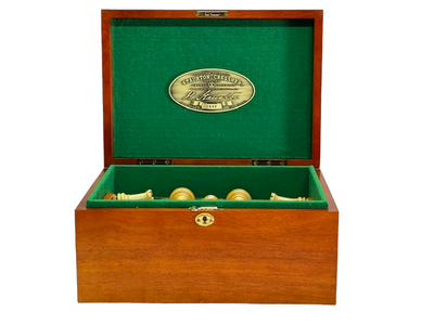 1849 Slim Jim Ebony and Boxwood Chessmen in Presentation Case - Official Staunton™ 