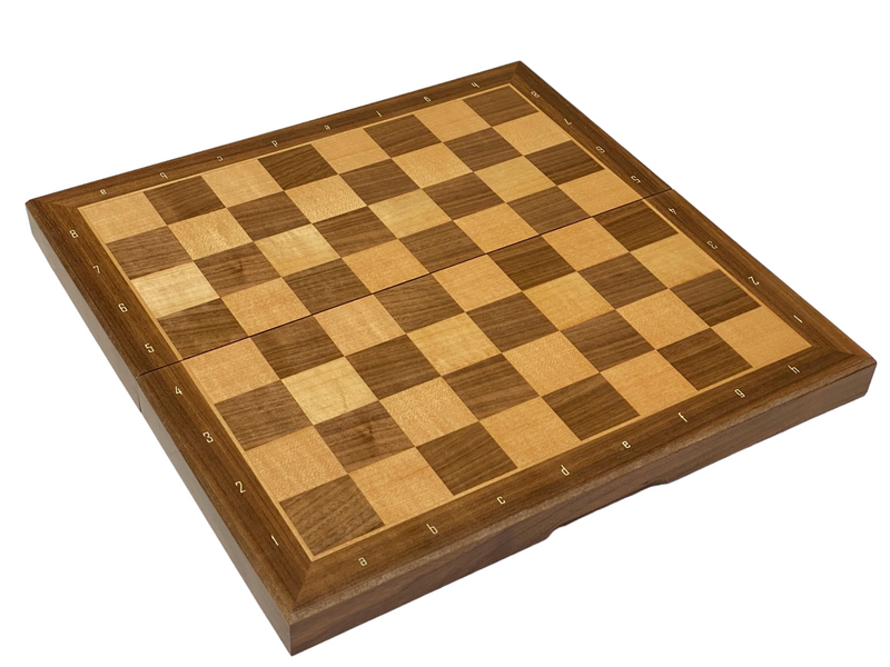 13 Inch Walnut and Maple Magnetic Chess Set - Official Staunton™ 