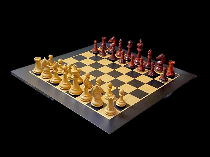 4.6 Inch Sea Horse Rosebud & Anegre Chess Board