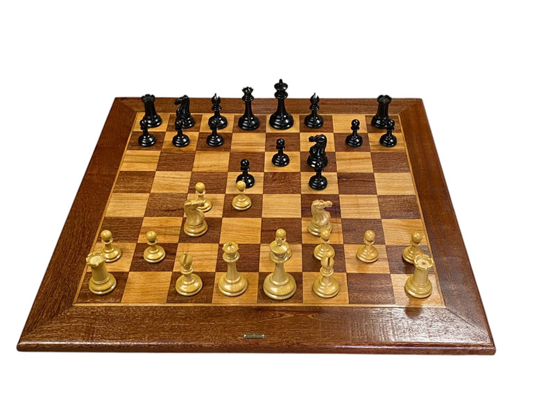 1862 Staunton Chessmen, Mahogany Antique Style Board and Hinged Box
