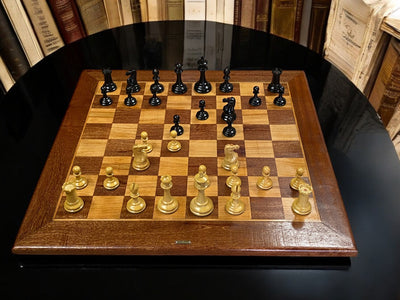1862 Staunton Chessmen, Mahogany Antique Style Board and Hinged Box