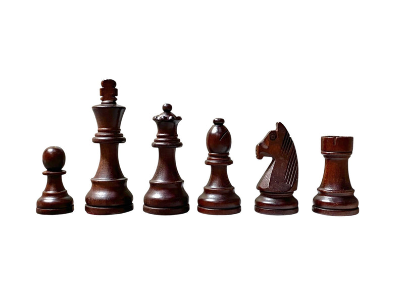 3.9 Inch - Grandmaster Chess Pieces – Brown and Natural Wood