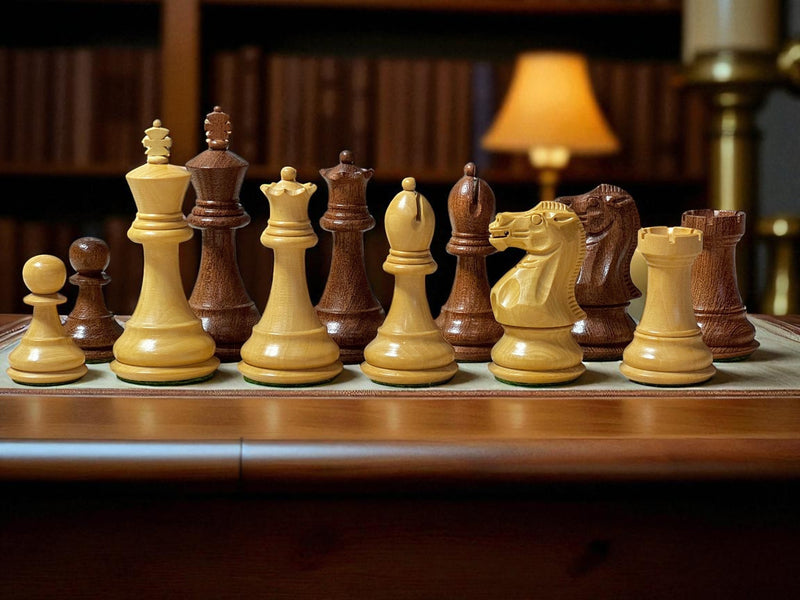 Stallion Acacia and Boxwood Staunton Chess Pieces