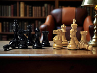 3.5" Stallion Black & Boxwood Staunton Chess Pieces