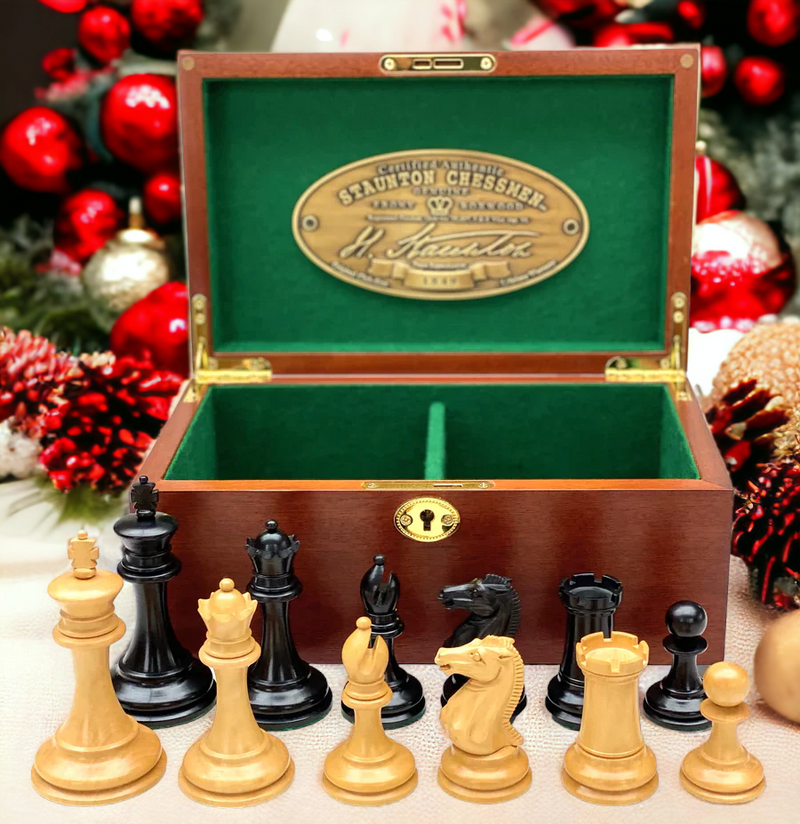 Slim Jim 1849 Luxury Chessmen and Box - Official Staunton™ 