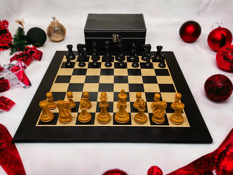Antique 72 English Anegre Chess Combination - Official Staunton™ 