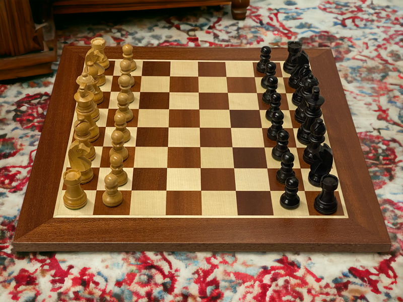 15.75” Classic Ebonised Mahogany Chess Set & Box - Official Staunton™ 